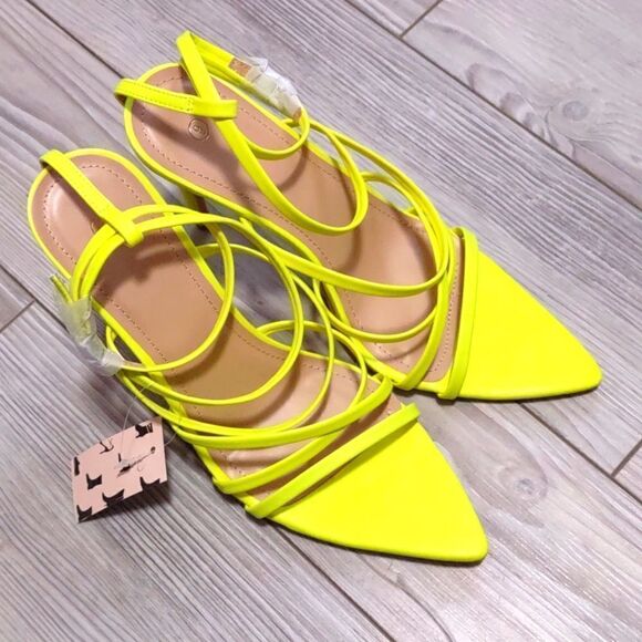 (41-1906)  🔥3/$20🔥  Mysoft Women's Sexy Pointed Toe Strappy  Sz 7 - Picture 11 of 11